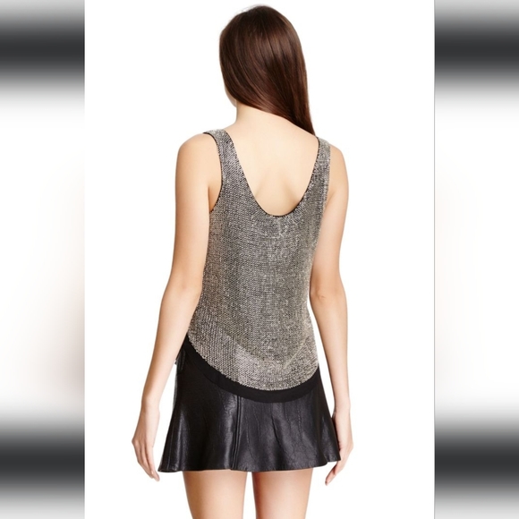 NWOT Renzo + kai botton up beaded silk tank - Picture 2 of 10